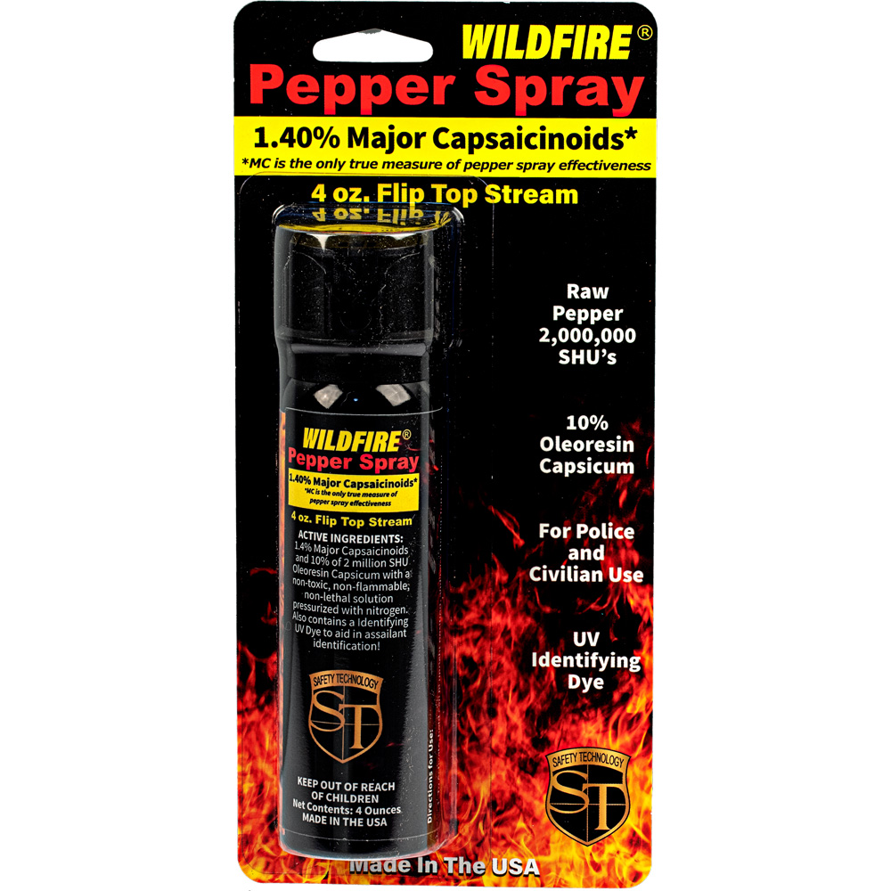 Wildfire 1.4% MC 4 oz pepper spray flip top